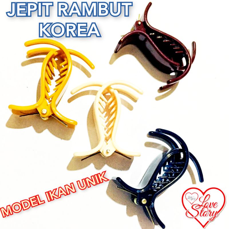 JEPIT RAMBUT KOREA MODEL IKAN PREMIUM MURAH JEPIT SALON RAMBUT KOREA TERBARU