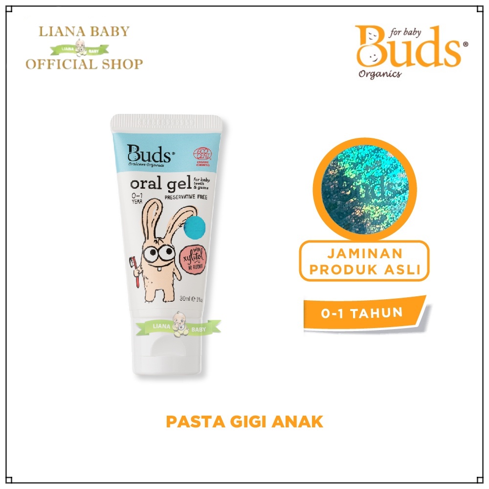 BUDS ORGANICS ORAL GEL FOR BABY TEETH&amp;GUMS  PASTA GIGI BAYI 0-1 THN AMAN TELAN exp 11/2024