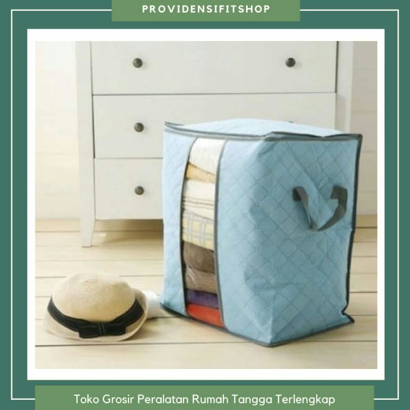 Bamboo Storage Bag Tas Penyimpanan Bed Cover  Tas Penyimpanan Baju  Selimut