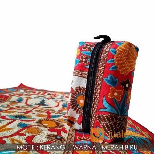 Sajadah saten motif kerang tas lucu dan imut praktis buat traveling