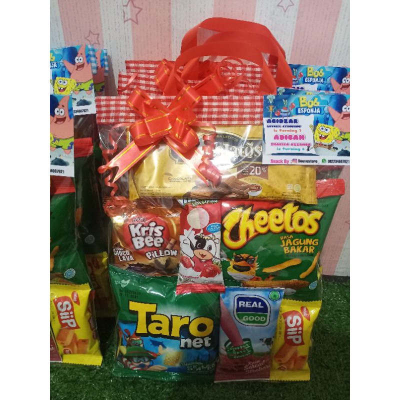 Snack Ulang Tahun / Bingkisan Ulang Tahun / Paket Snack Ultah / Snack Ultah Anak murah!!! paket chocolatos realgod