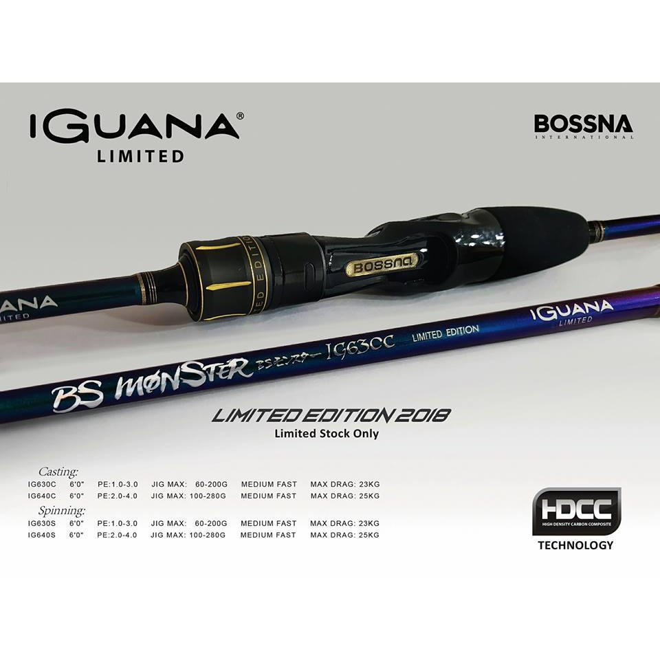 BS MONSTER 3 IGUANA PE 1-3 SP Joran Pancing Bossna ORIGINAL BERHOLOGRAM