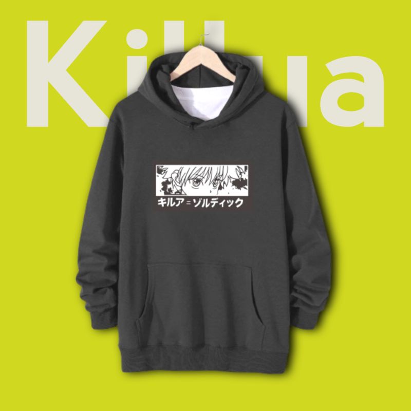 hoodie hodie sweater switer outerwer pria laki laki anime killua