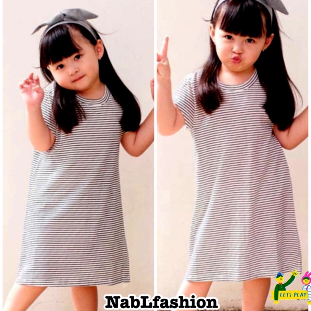 Dress anak my bee kids mybee dress tunik simple mybee