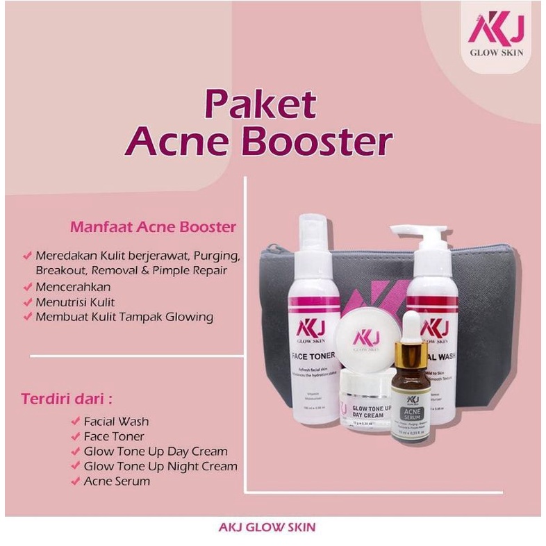 AKJ GLOW SKIN PAKET ACNE BOOSTER SKINCARE