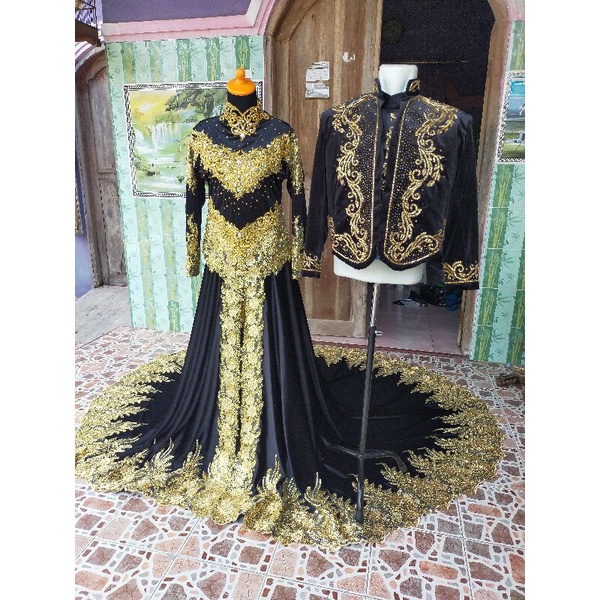 couple kebaya dan beskap bludru/couple pengantin bludru