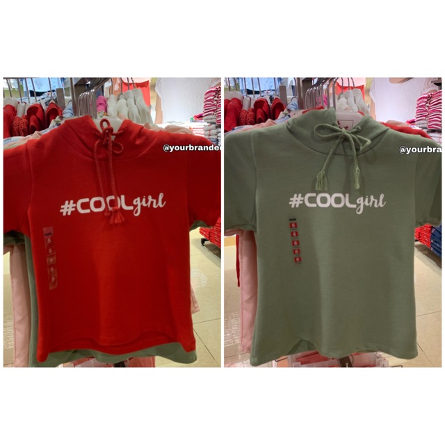 Kaos hoodie anak perempuan COOL GIRL original