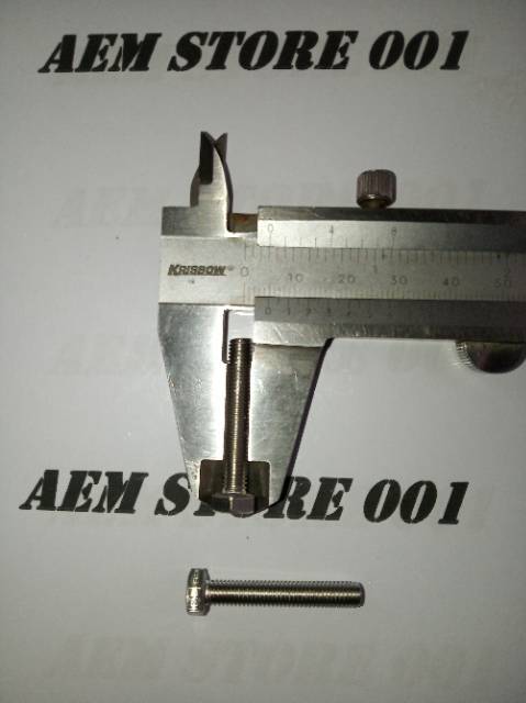 Baut hex M5 x 30(3cm) stainless 304