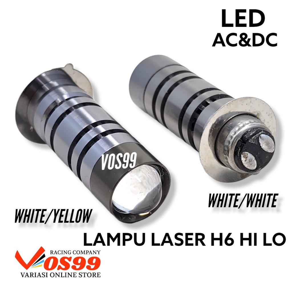 LAMPU LED H6 LASER HI LO DUAL BEAM 2 WARNA AC&amp;DC BEBEK MATIC UNIVERSAL