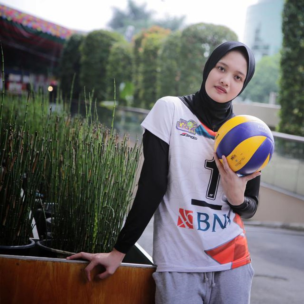 jilbab sport / kerudung  olahraga / hijab instan sport bahan jersey-1