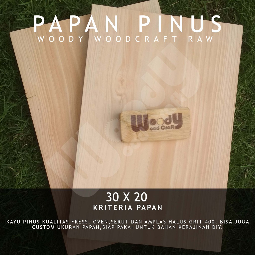 

papan pinus fresh 30x20cm untuk kerajinan DIY