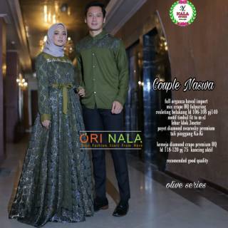 Couple Naswa Gamis  Set Couple Baju  Koko Orinala Baju  