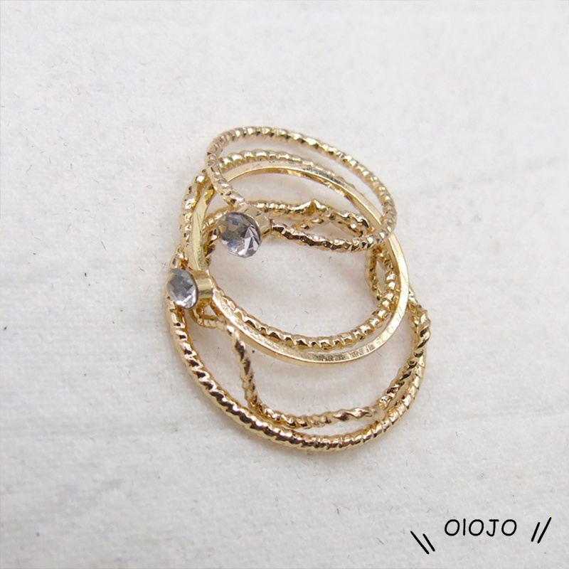 5Pcs / Set Cincin Fashion Pesona Wanita Aksesoris Mode - ol
