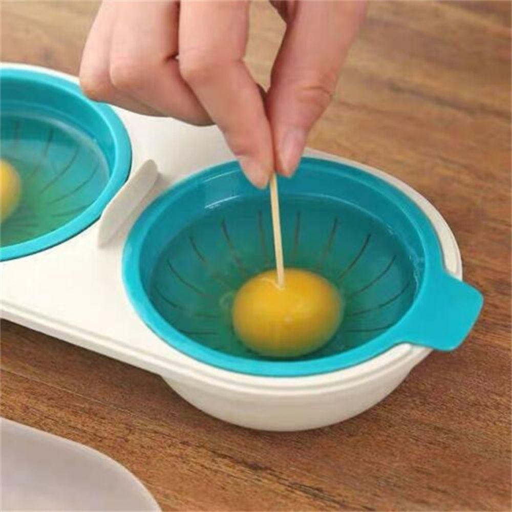 Preva Eggs Poacher Microwave Dapur Dengan Penutup Double Cup