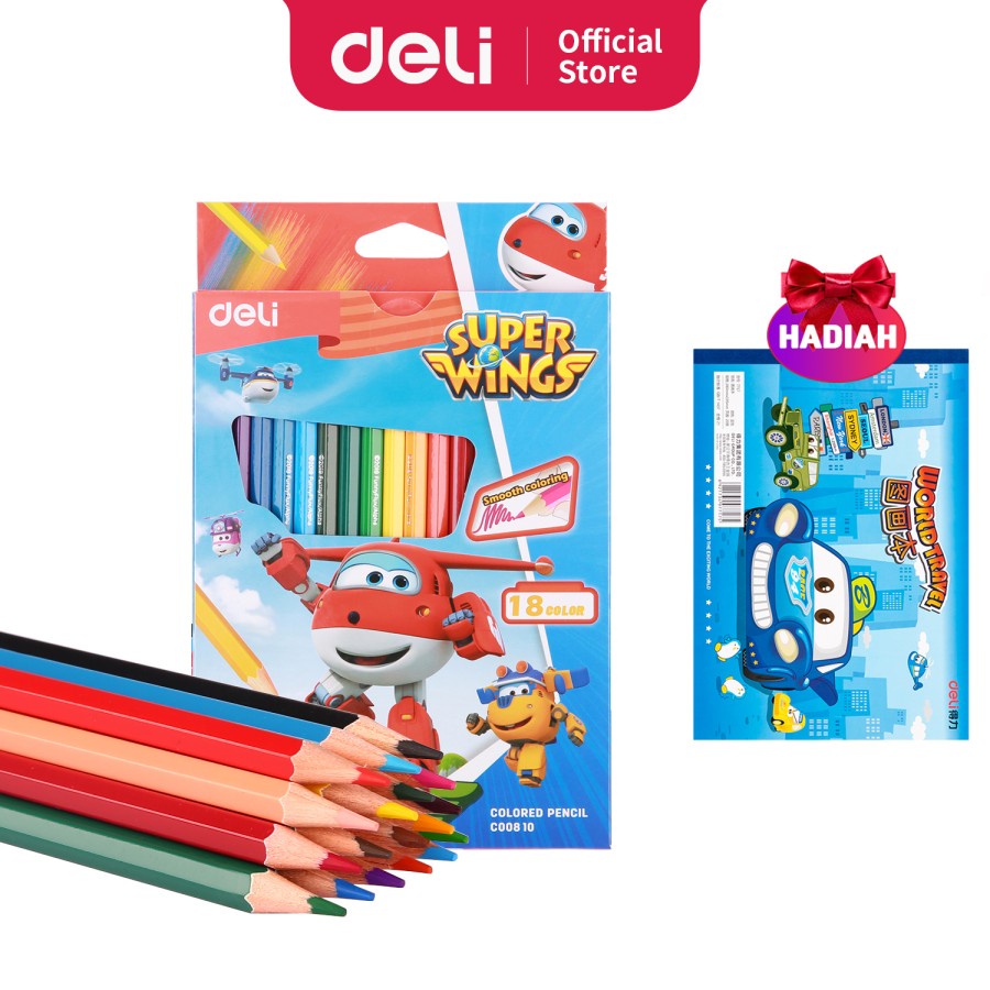 

Deli Pensil Warna Kayu 18 warna EC00810