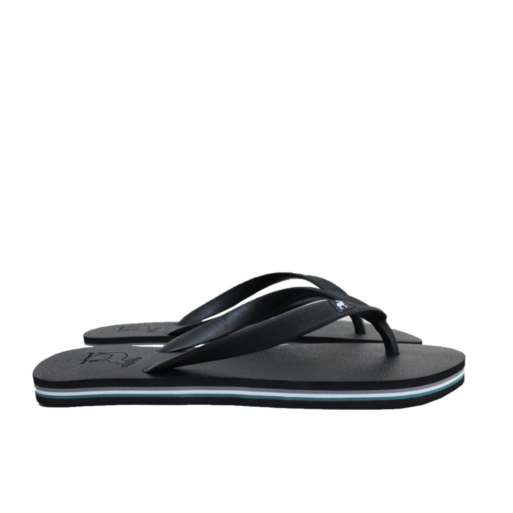 89stories - Sandal Panama Classic / Sendal Jepit Pria Hitam Full Black / Sendal Pantai M14