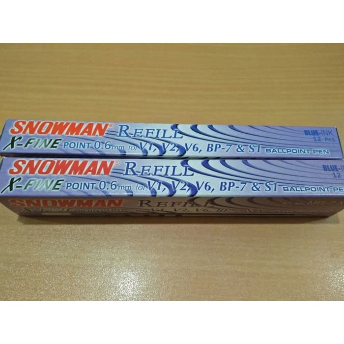 

NEW PRODUK REFILL PULPEN / ISI ULANG BALLPOINT SNOWMAN V1,V2,V6,BP-7 & S1 HITAM