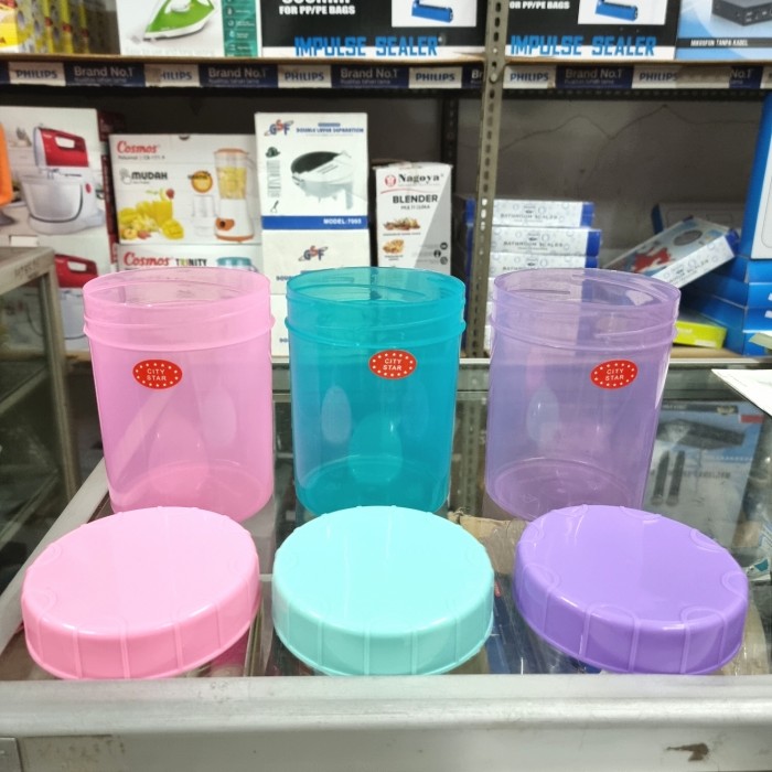 Toples Plastik Ulir Monica Warna 1000ml