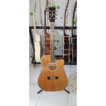 gitar bekas second seken willwood white dxce original top solid mulus