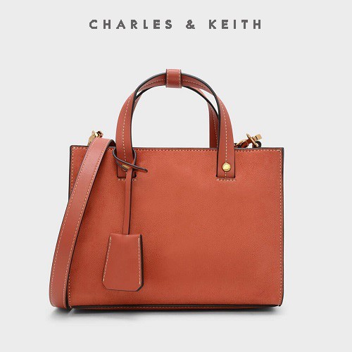TAS SELEMPANG WANITA CHARLES & KEITH SHOULDER BAG CNK-4351 ORANGE ORIGINAL IMPORT BATAM TERMURAH