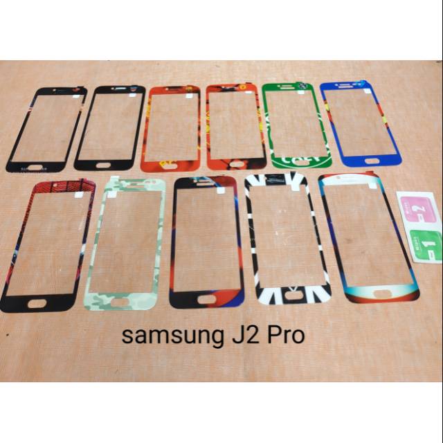 Tempered glass Samsung J2 pro J250 motif gambar karakter anti gores kaca