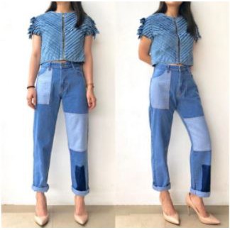 HOPYLOVY Boyfriend BRIONA / CELANA BOY FRIEND WANITA / BAGGY JEANS WASHED BF 13004