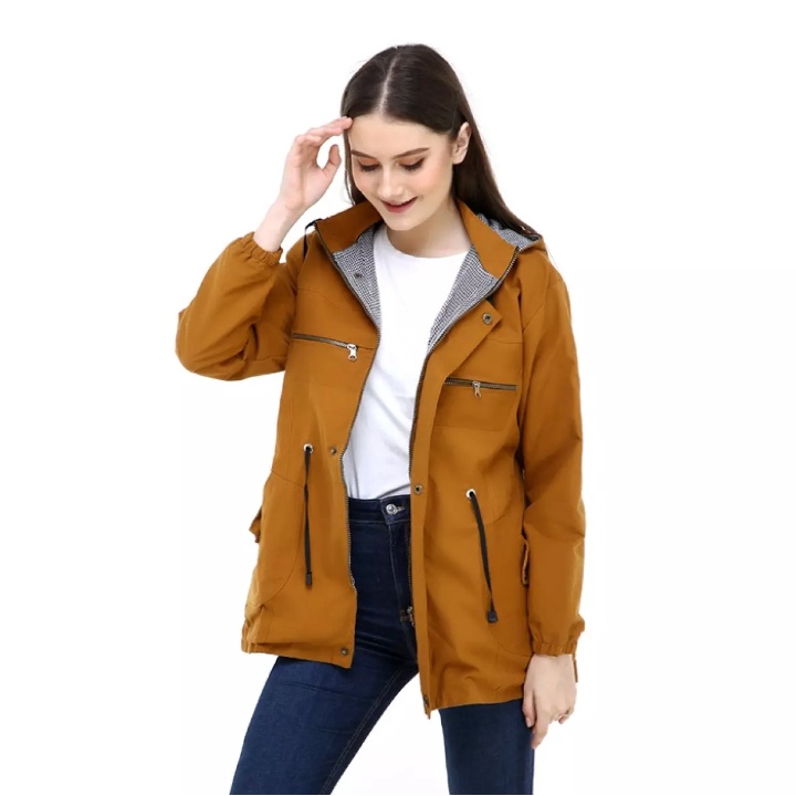 Marlin Store Jaket Wanita Big Size Jumbo Bahan Kanvas Premium Size L - XL - XXL -  XXXL -  XXXXL