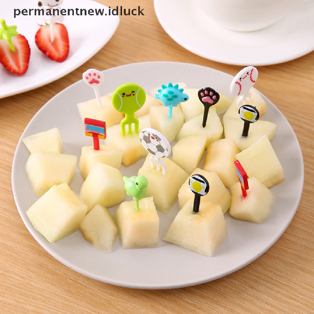 6 Pcs Garpu Buah Mini Bentuk Kartun Hewan Dinosaurus Untuk Anak