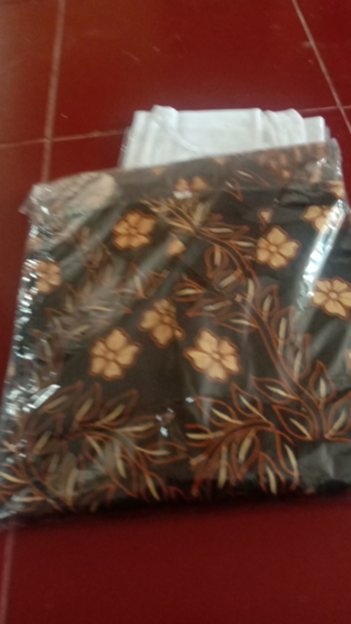 Risna Batik Hrb026 Kenongo Hem Kemeja Batik Pria Lengan Pendek  Katun Primis Halus M L Xlo