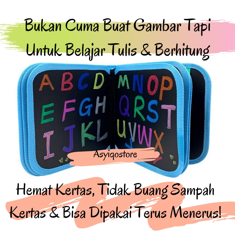Mainan Edukasi Anak Perempuan Laki Laki Balita 4 Tahun Buku Menggambar Untuk Cewek Cowok FREE SPIDOL-8