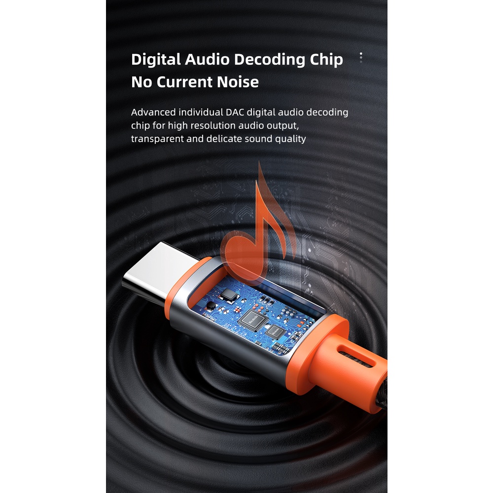Mcdodo Adapter Converter Type C to Audio Jack 3.5mm DAC HiFi Audio Samsung