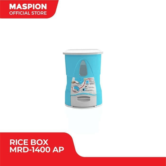 MASPION Rice Box 14 Kg Anti Pecah MRD 1400AP / Tempat Penyimpanan Beras