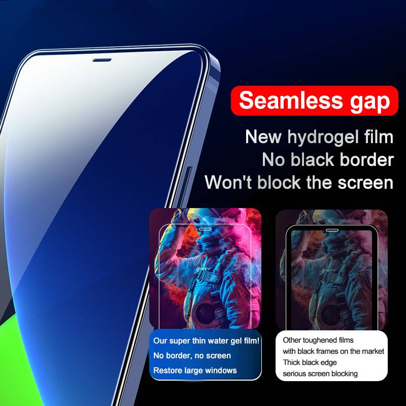 2pcs Film Hydrogel Pelindung Layar Anti Blueray Untuk Apple Iphone 11 12 Pro Max Mini 7 8 Plus X Xs Max Xr Se 2020