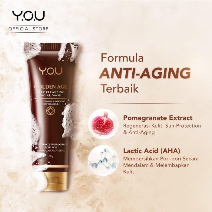 YOU Golden Age Deep Cleansing Facial Wash 100g Original Resmi