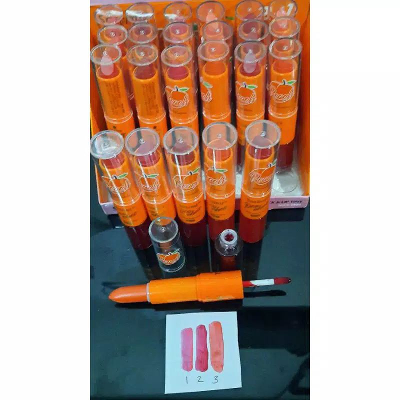 ECER SASIMI/IMAN OF NOBLE/REVLON 2IN1 LIPSTIK+LIPTINT PEACH