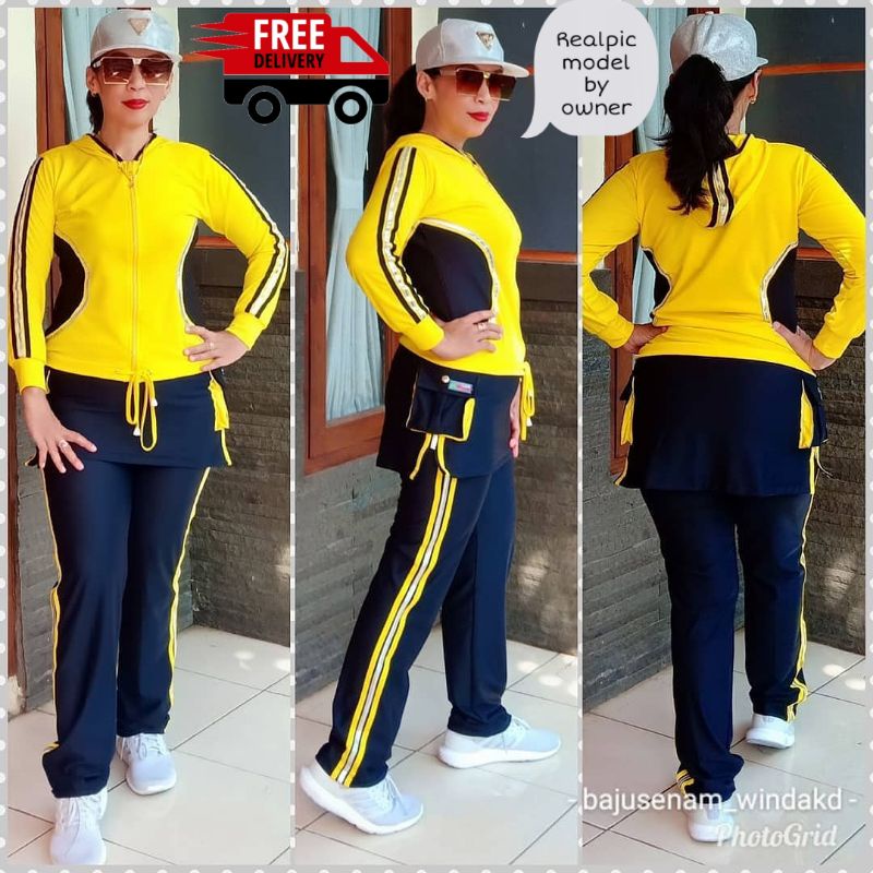 Baju senam muslim aerobik /zumba/jogging