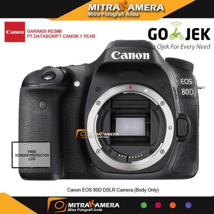 "KD" Canon EOS 80D DSLR Camera (Body Only) - Hitam