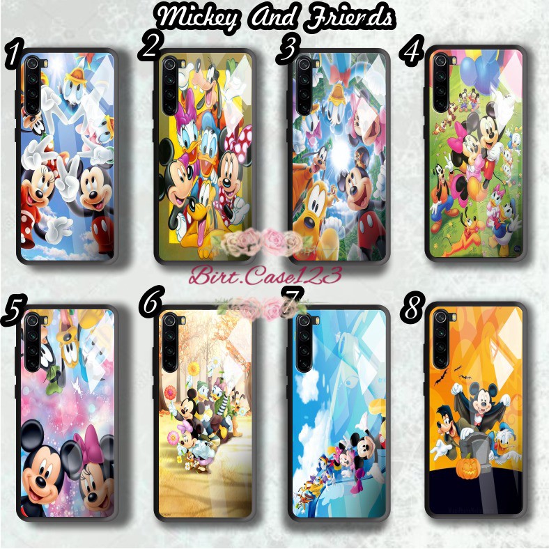 back case glass MICKEY AND FRIEND Iphone 6 6s 6+ 6s+ 7 7s 7+ 8 8+ X Xs Xr 11 12 Pro Max BC4949