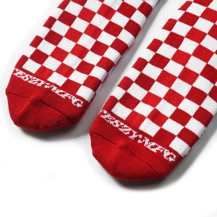 YESZY.MFG - Red White Checkered Socks