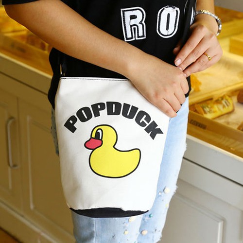 tas selempang cewek sling bag fashion wanita kartun kanvas (3H1) BTA352