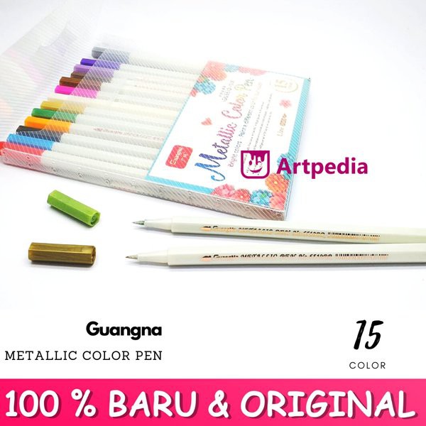 

Terbaru GuangNa Metallic Color Pen Set15 - Guangna Metallic Brush pen 6510-15BR Terbaru