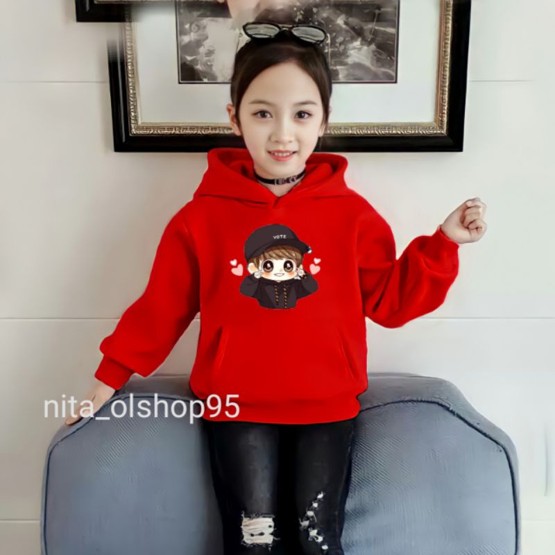 sweater anak lucu, sweater anak karakter BTS