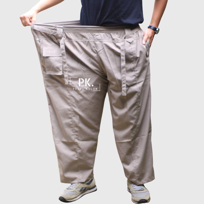 Celana Sirwal Premium Jayanti Boxer Jumbo XXL - Hitam Kecklatan