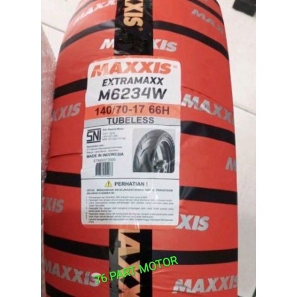 BAN TUBELESS MAXXIS EXTRAMAXX 140/70 .17 FREE PENTIL