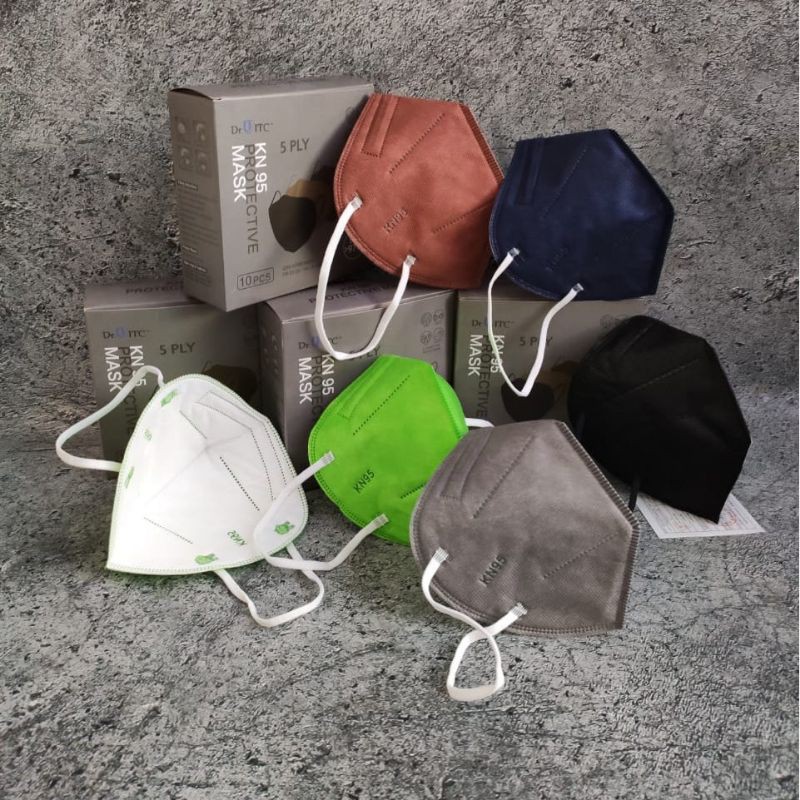 BOX MASKER KN95 DR ITC DRITC 5PLY WARNA MIX 10 PC MASKER KN95 ECER MASKER WARNA WARNI MASKER MURAH