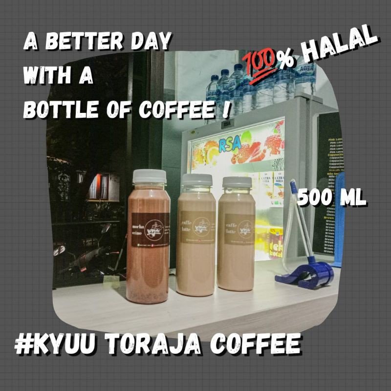 

KOPI BOTOLAN 250ML | Kyuu Toraja Coffee - Kopi Botol 250 ml Minuman Botol