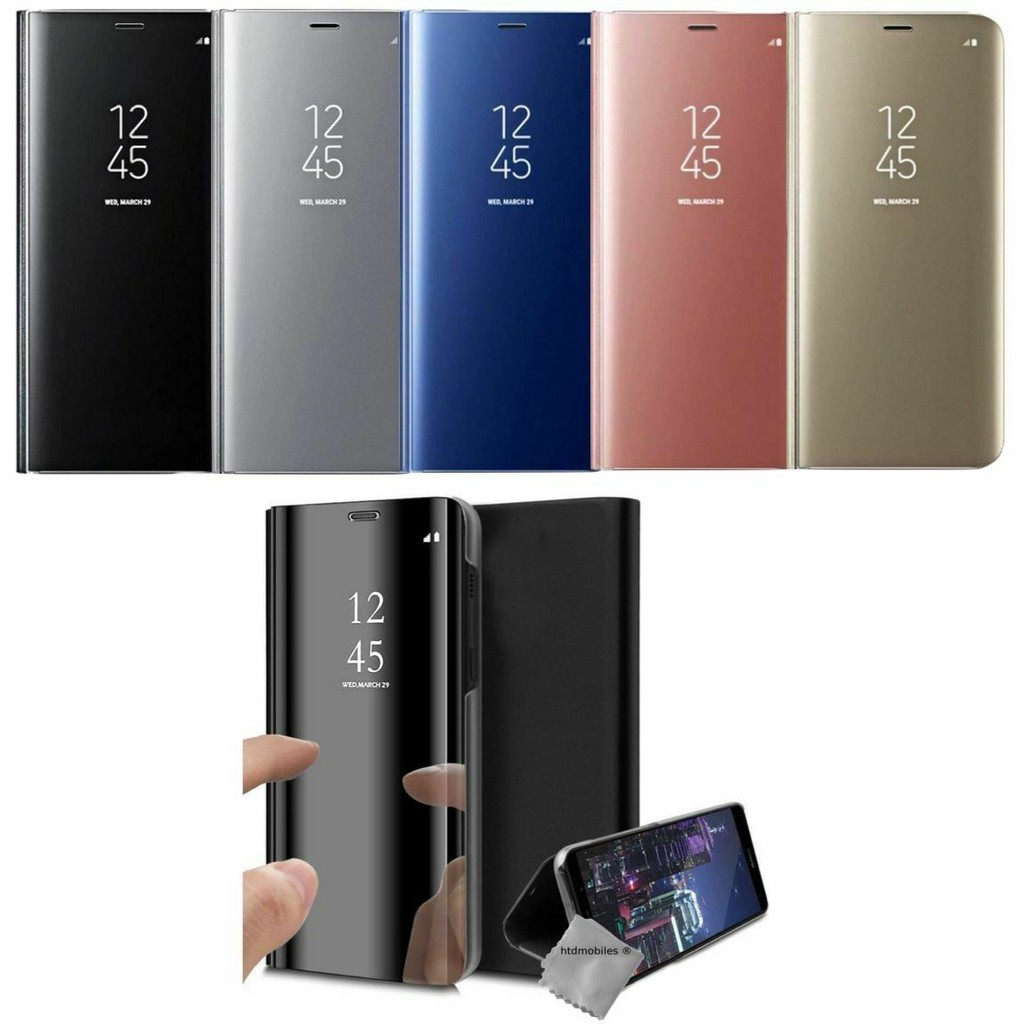 Flip Cover Oppo Reno 3 2020 Case Clear View Standing Mirror Casing Pelindung Handphone Shopee Indonesia