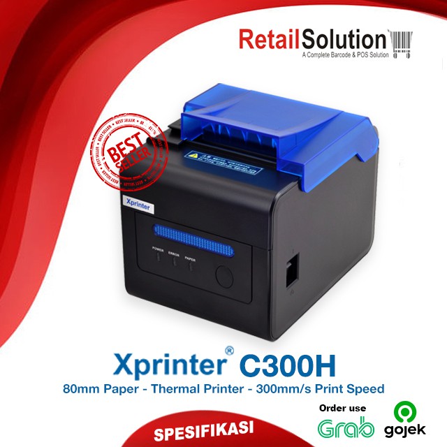 Printer Kasir Thermal 80mm USB LAN Serial - Xprinter XP-C300H / C300 H