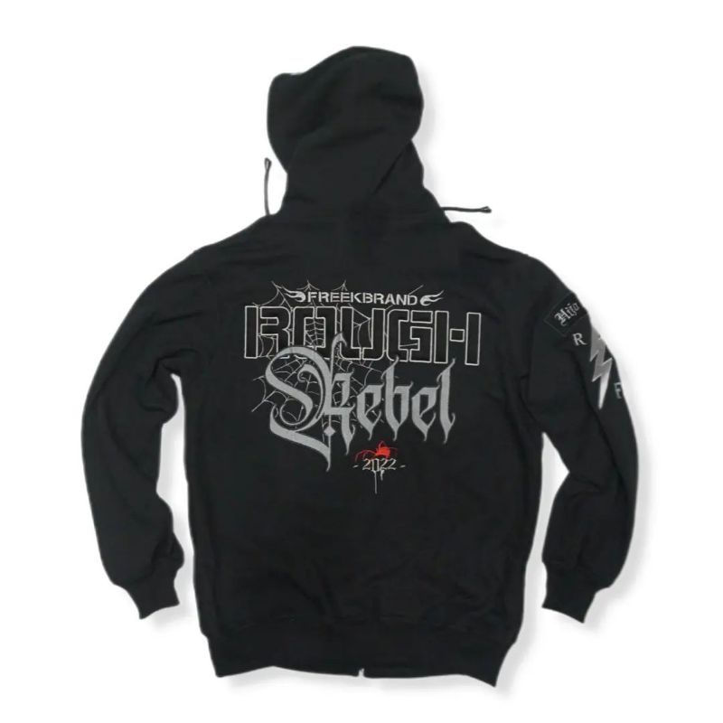 Puta Zipper Hoodie Embroidery - RoughRebel Offical Store
