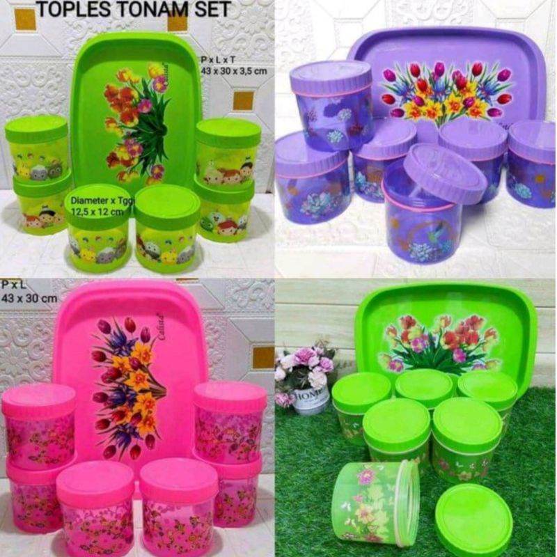 Toples plastik set 6pcs /Toples kue /Toples jajan /Toples lebaran /happymebel01